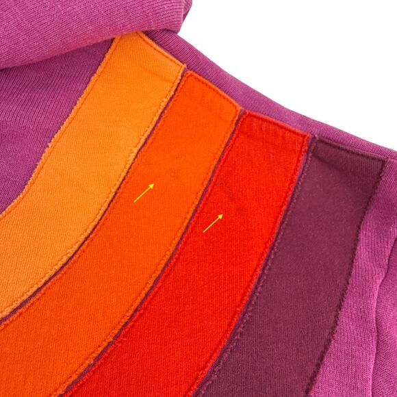 AVIATOR NATION Wave Pullover Hoodie in Magenta XS - Picture 8 of 12